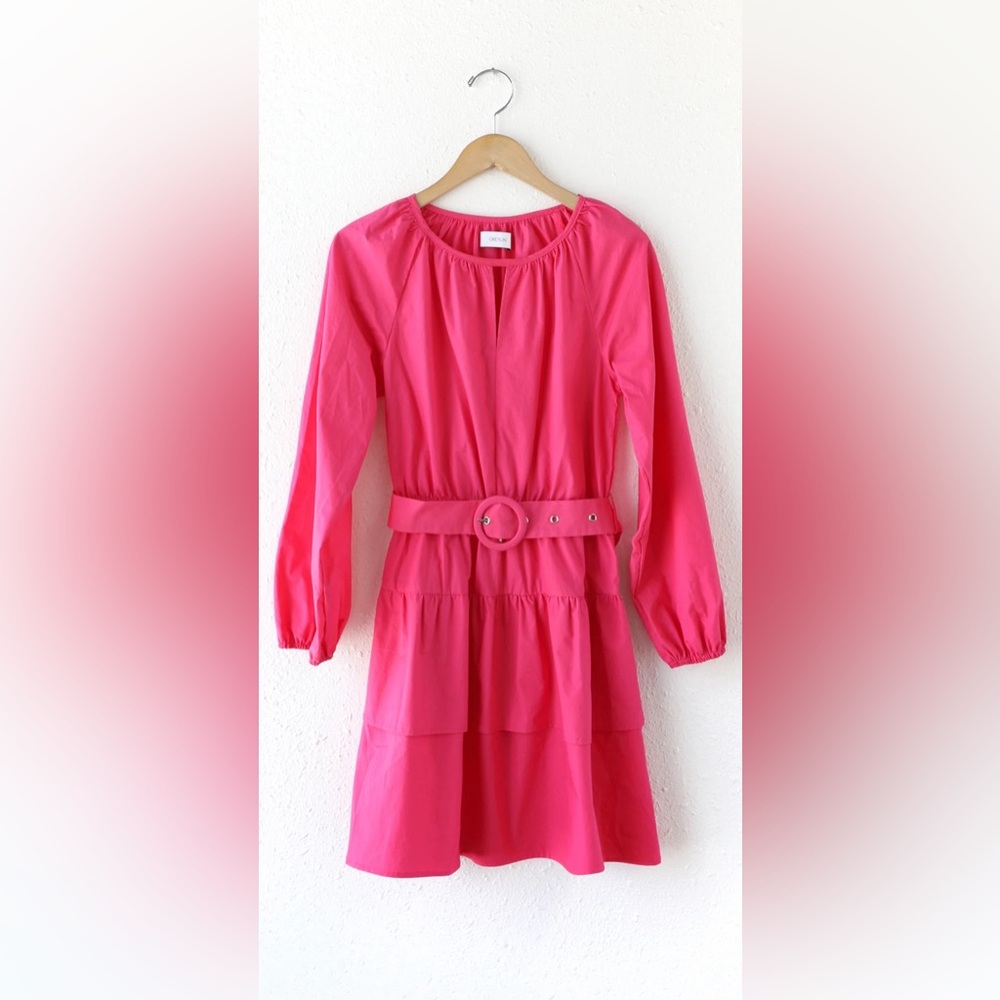 THE CUTEST MOST FLATTERING DRESZ -Trina Poplin Belted Mini Dress-